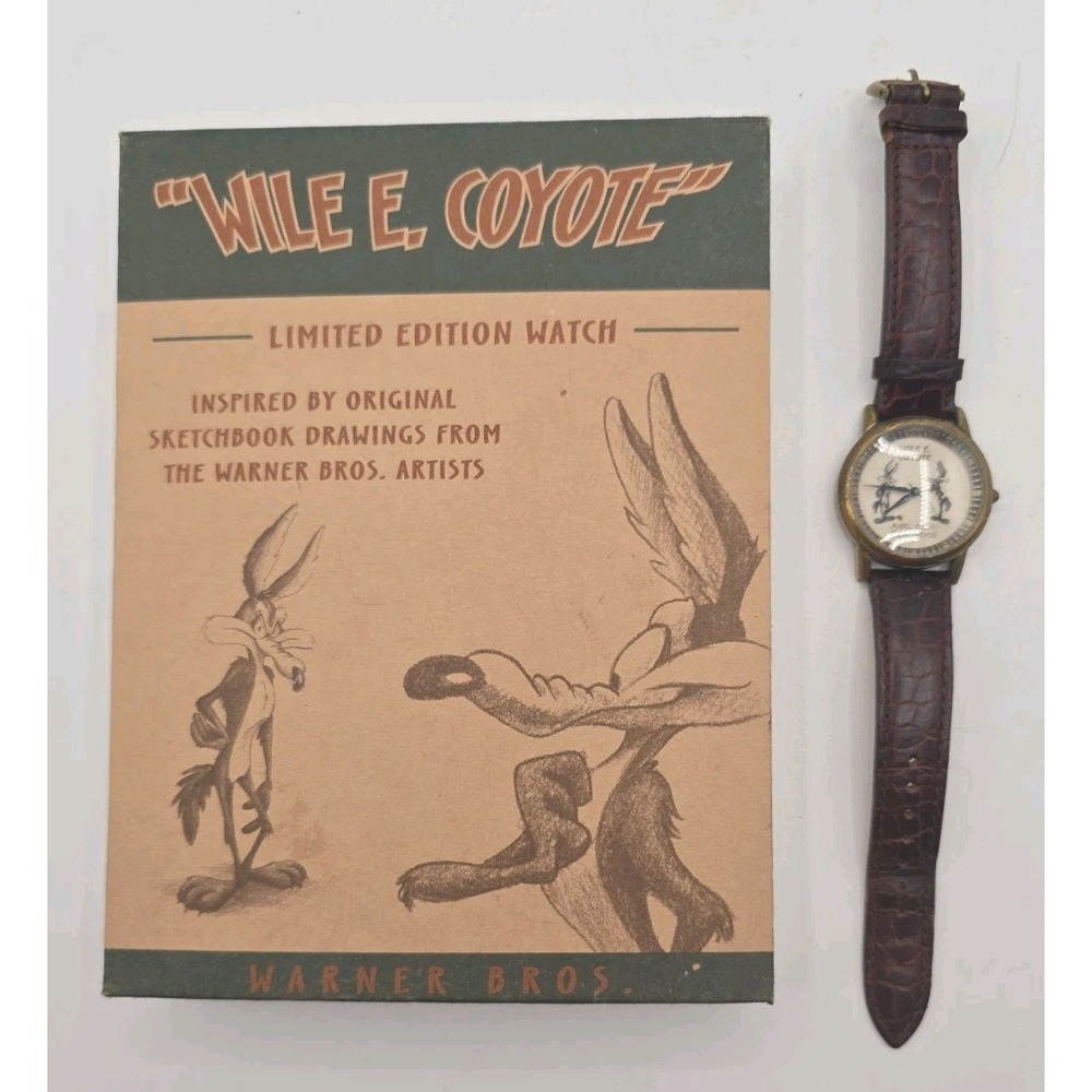 1998 Looney Tunes Limited Edition Wile E. Coyote Sketch Watch RARE  U251
